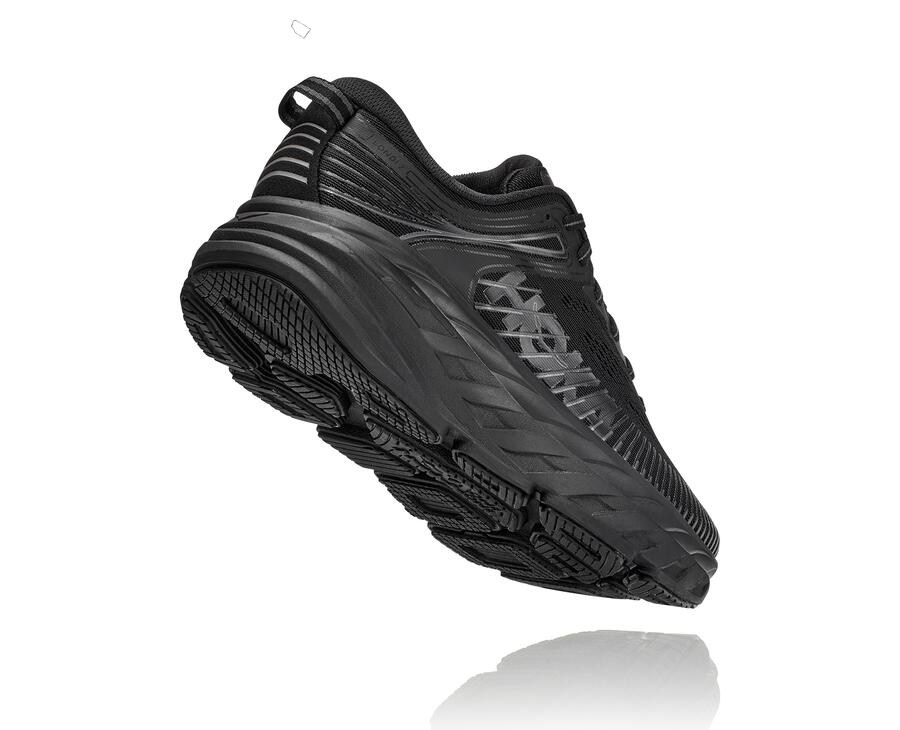 Running Shoes Womens - Hoka One One Bondi 7 - Black - NHSIGUW-18